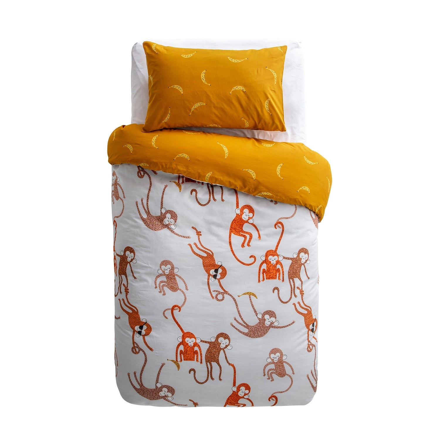 Monkey Kids Quilt Cover Set BED LINEN KAS KIDS