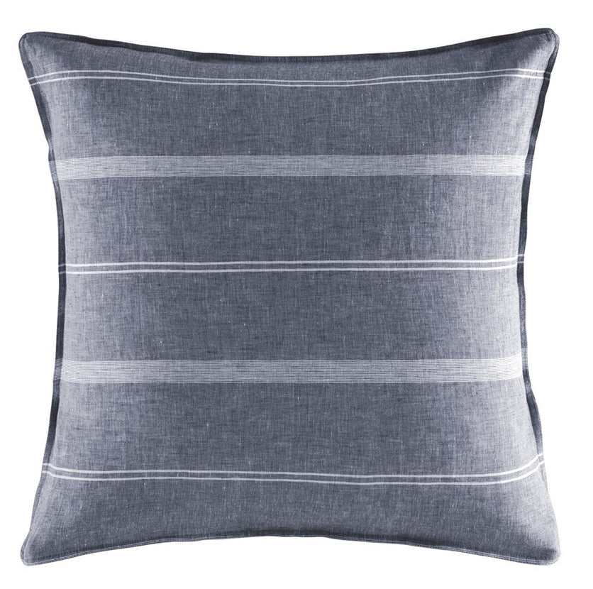 Balmoral Navy Euro Pillowcase EURO PILLOWCASE KAS AUSTRALIA Navy Square 65x65cm