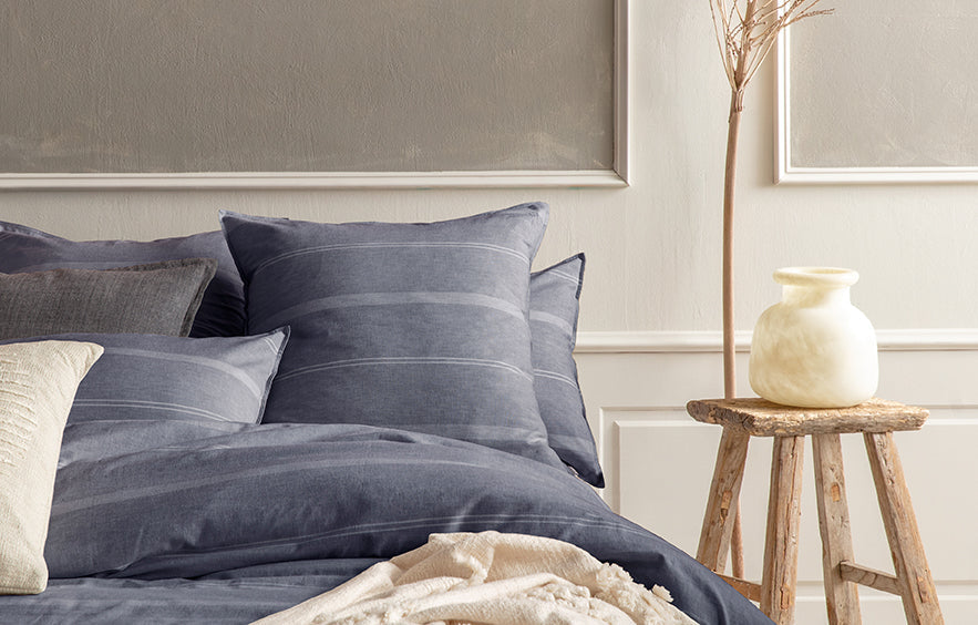 Balmoral Navy Euro Pillowcase EURO PILLOWCASE KAS AUSTRALIA
