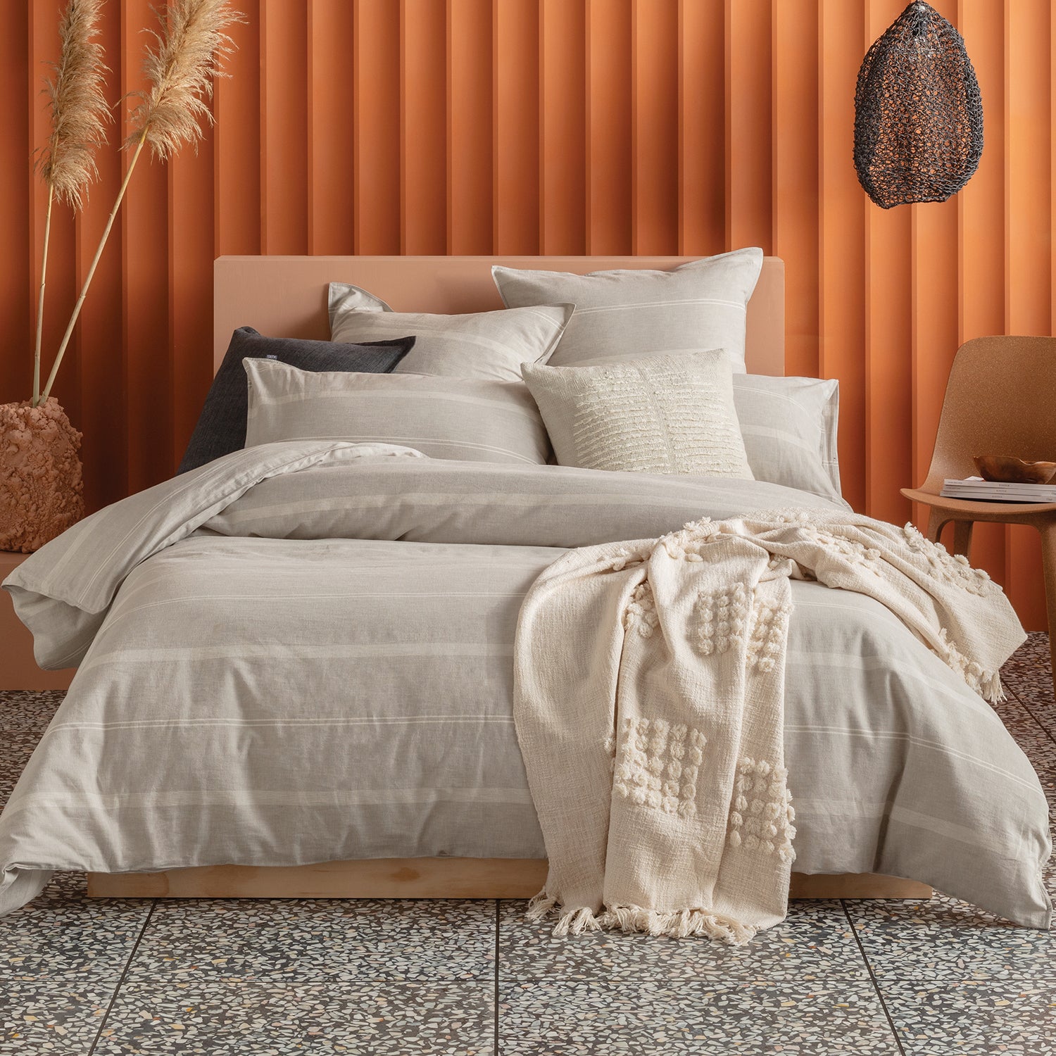 Balmoral Navy Quilt Cover Set BED LINEN KAS AUSTRALIA