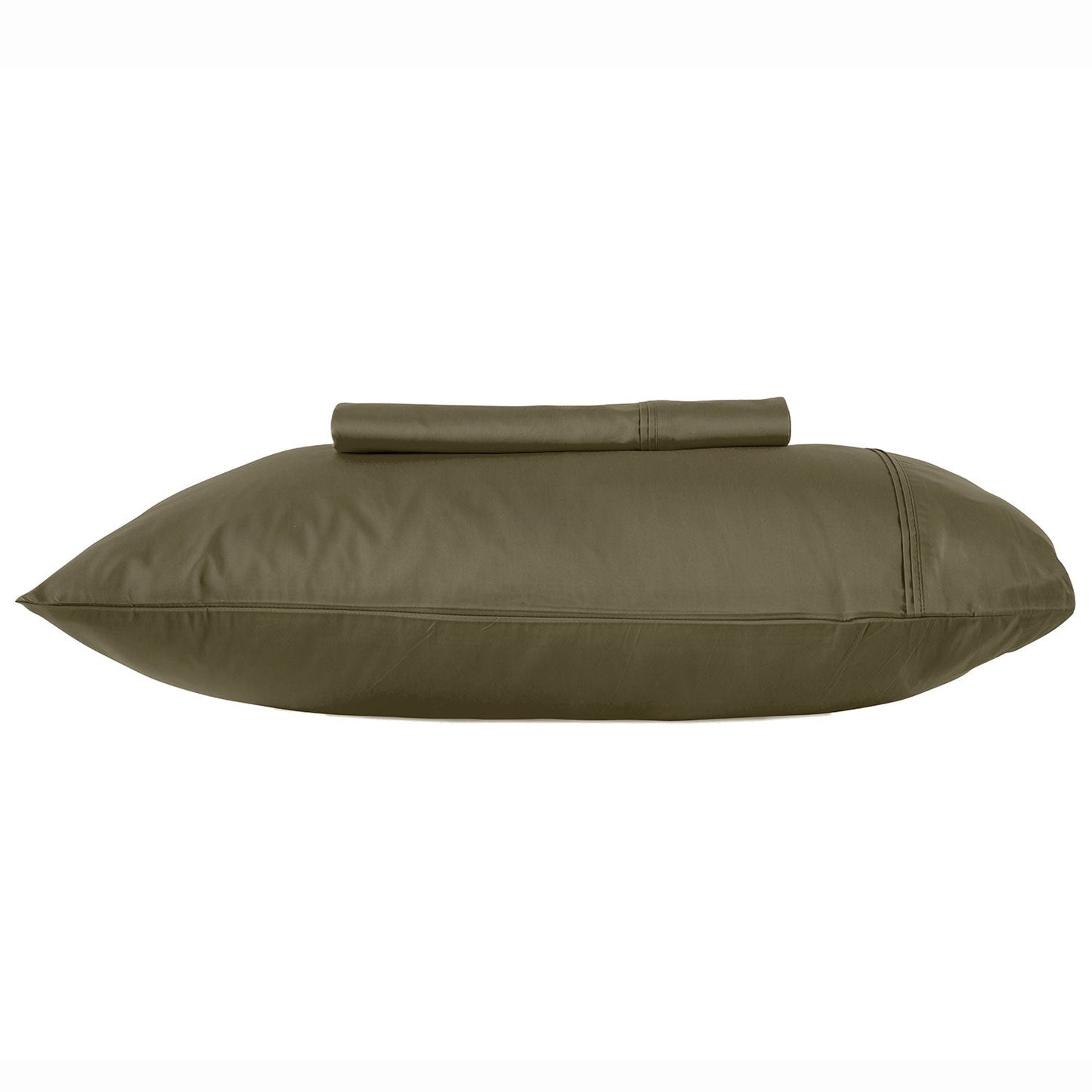 Kas Olive Sheet Set SHEET SET KAS AUSTRALIA Olive Double 230x260cm + 140x190x50cm + 2PC 48x73cm