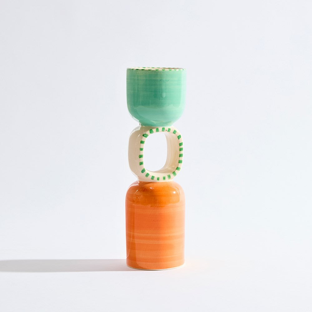 Cabana Short Candle Holder Aqua