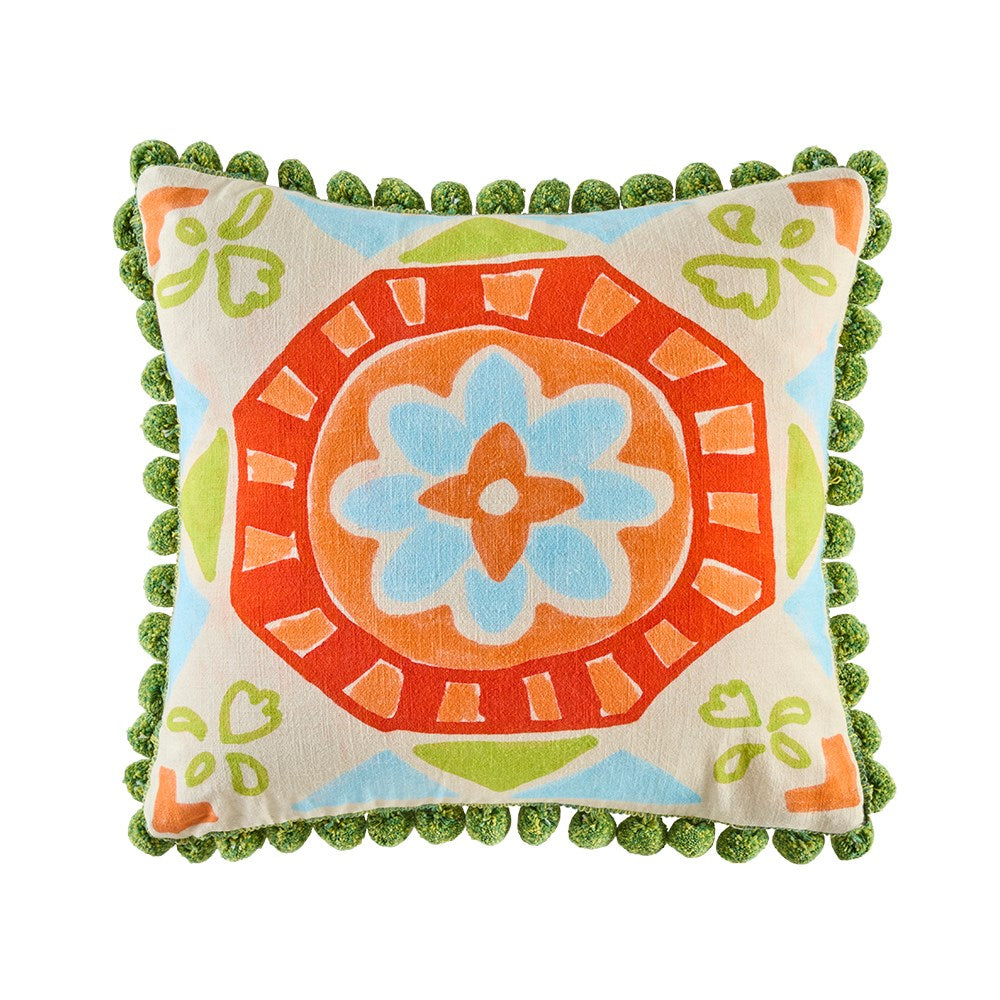 Bellevue Multi Colour Cushion, vibrant colours, front view