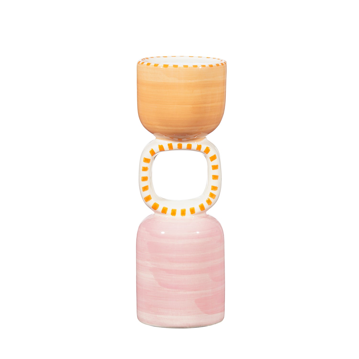 Cabana Tall Candle Holder Orange