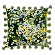 Daisy Chain Green Cushion
