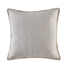 Natural Elio Cushion, front view, neutral background, serene natural hue