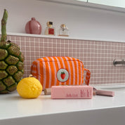 Royal Stripe Strawberry Cosmetic Bag