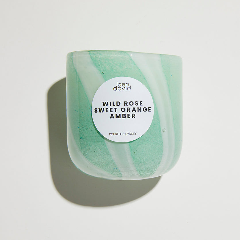 Candy stripe scented candle