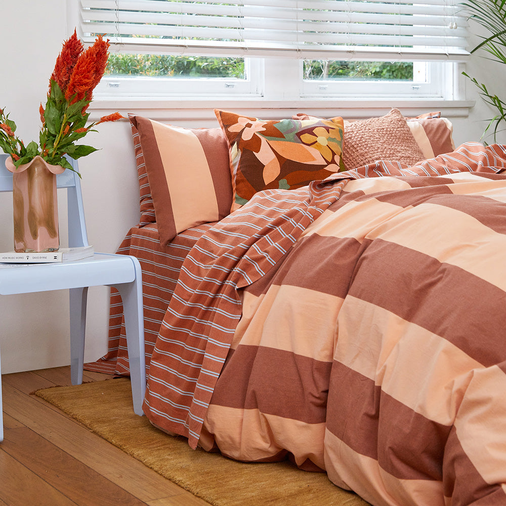 Breeze Rust Quilt Cover Set