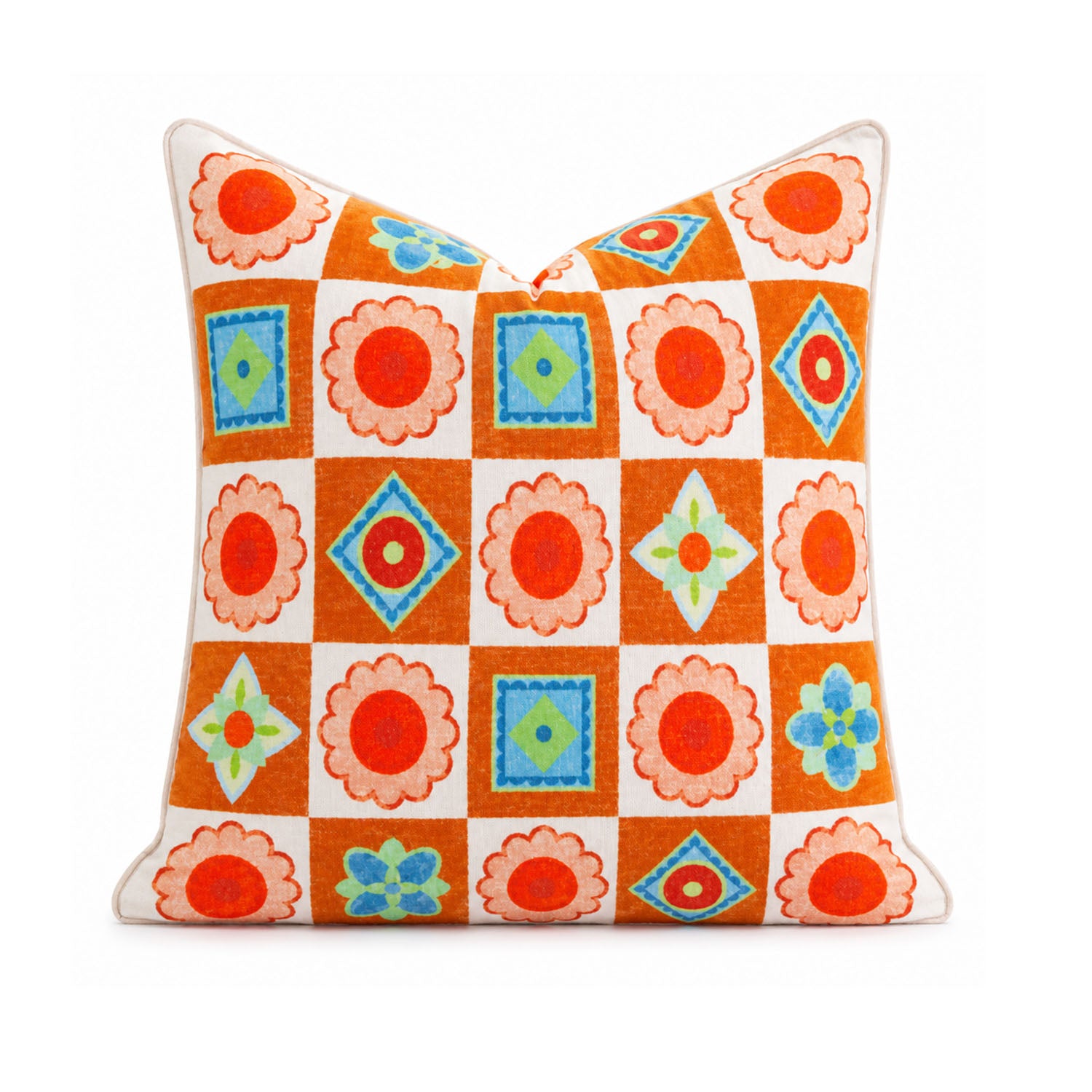 Tilly Orange Velvet Cushion