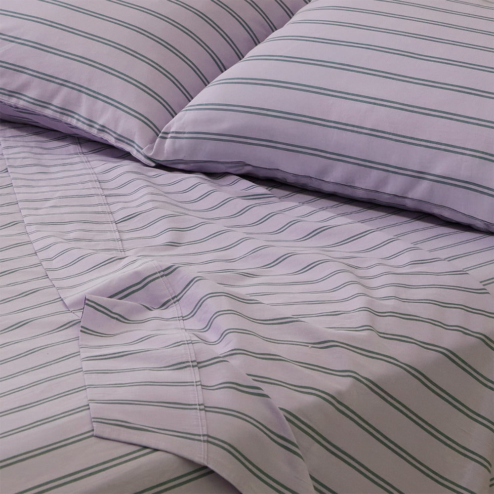 Pinstripe Lilac Sheet Set