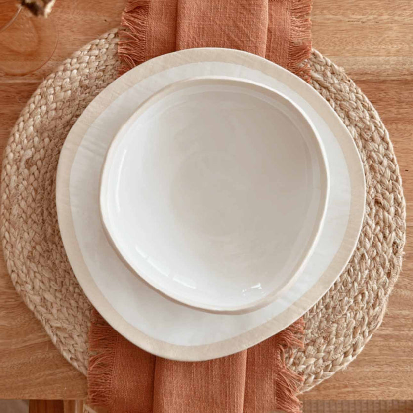 Organic Linen Dinner Plate