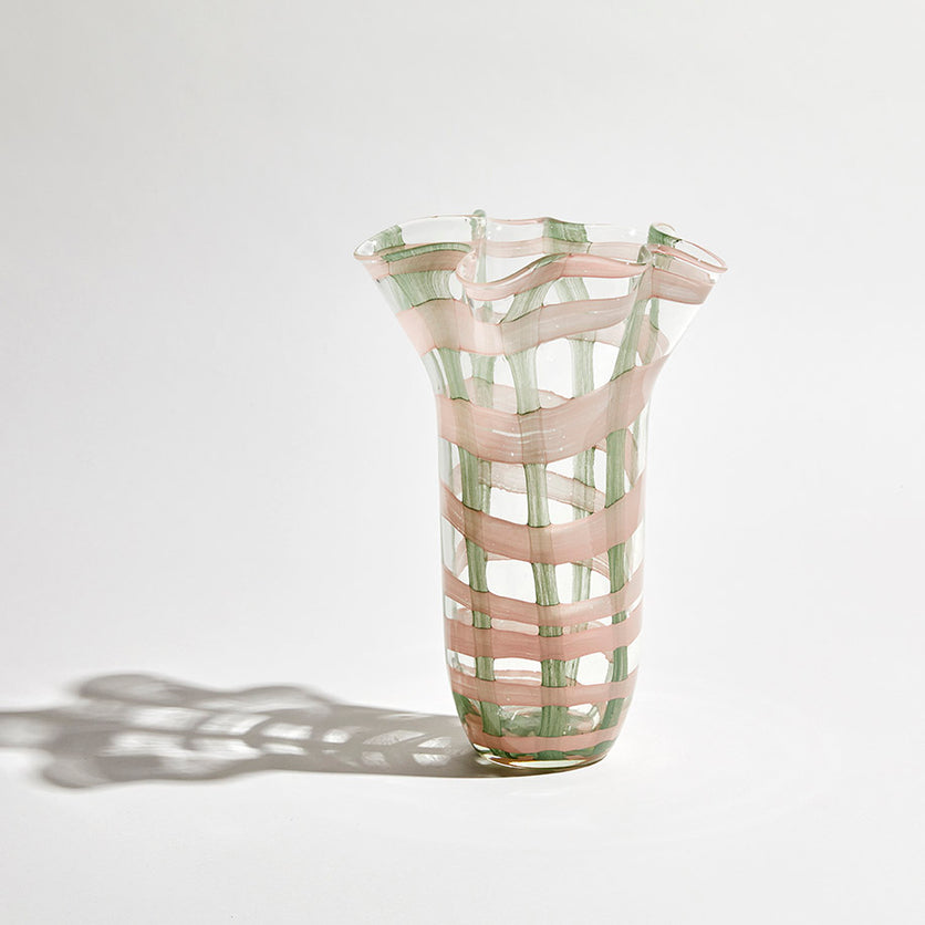 Vivid Clear Tall Glass Vase