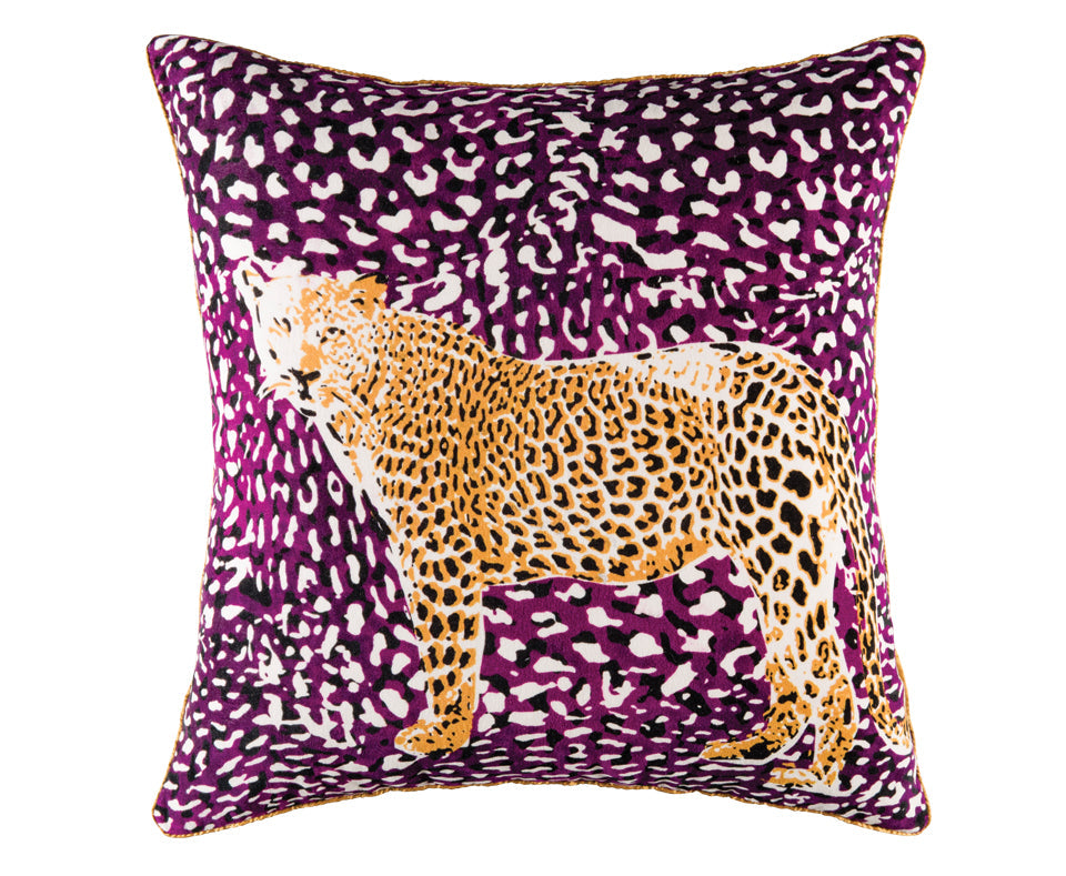 Cheetah Cushion CUSHION KAS AUSTRALIA Multi Square 50x50cm