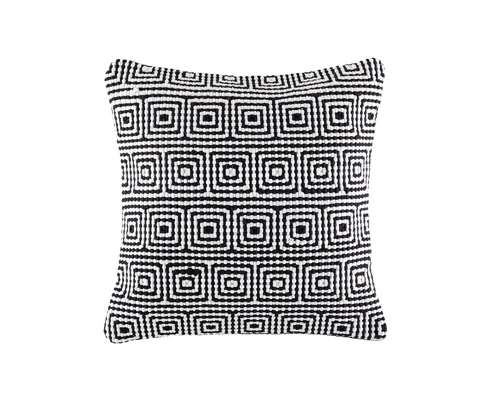 Braxton Cushion CUSHION KAS AUSTRALIA Black Square 50x50cm