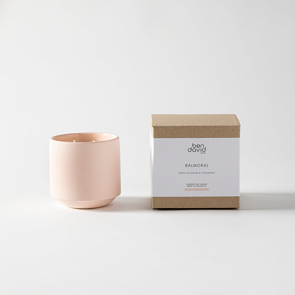 Balmoral Candle (400gram) CANDLES BEN DAVID BY KAS Blush 400 gram 10x10x10cm