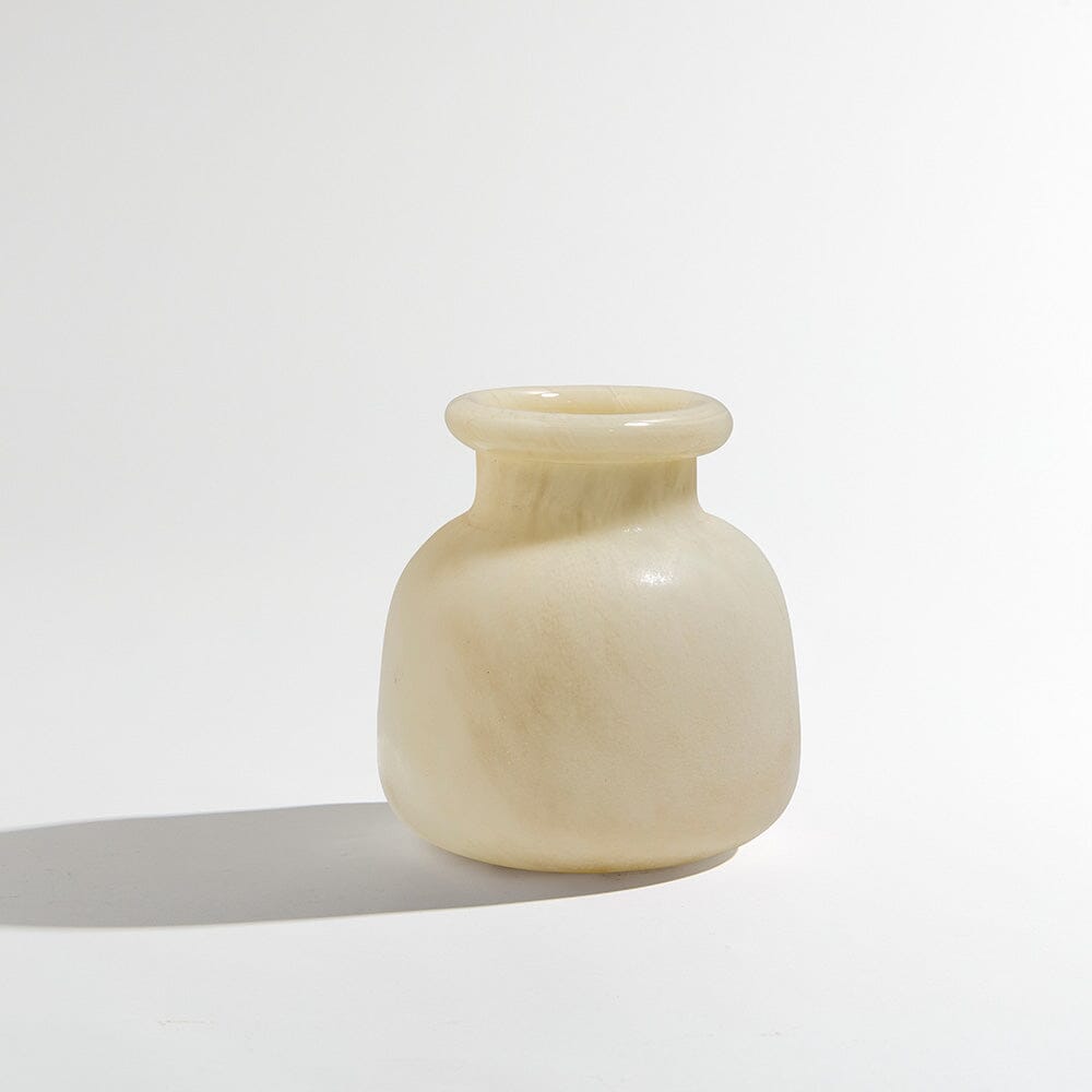 Byron Round Vase GLASS VASE Ben David by KAS Natural Round 21x21x23cm