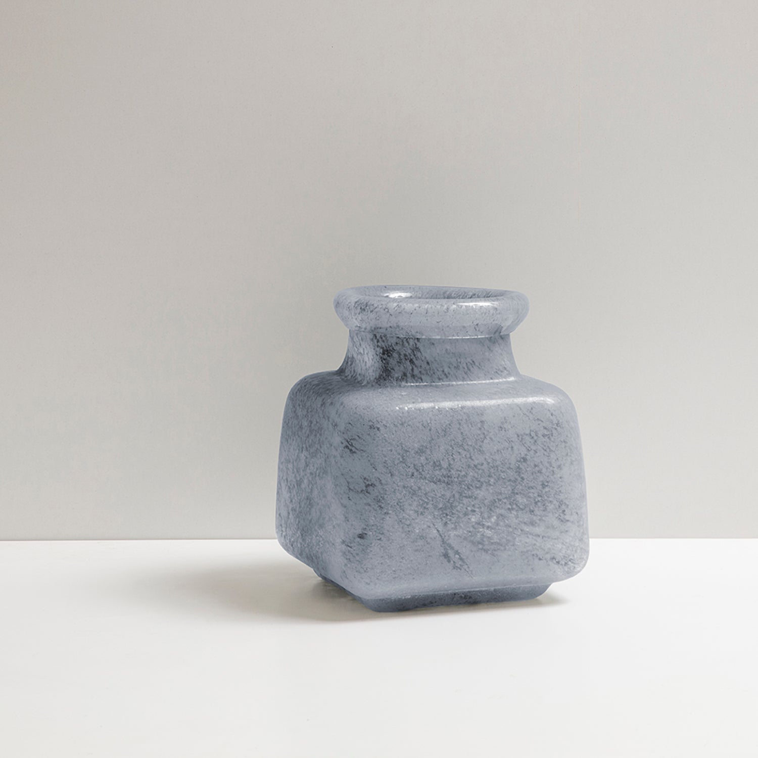 Byron Small Square Vase DECORATOR BEN DAVID BY KAS Cement Small 19.5x19.5x22cm