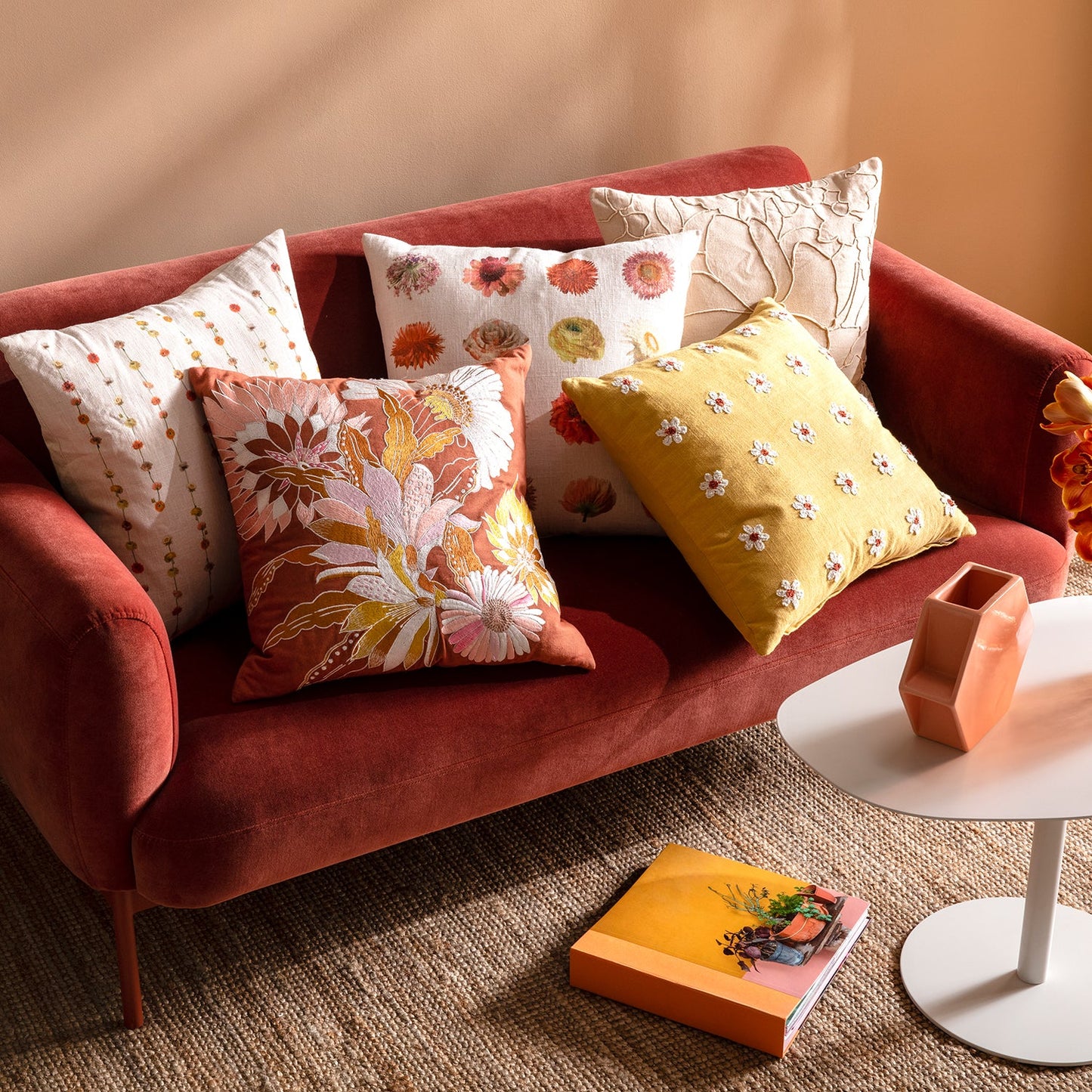 Daisy Gold Cushion Cushion KAS AUSTRALIA 