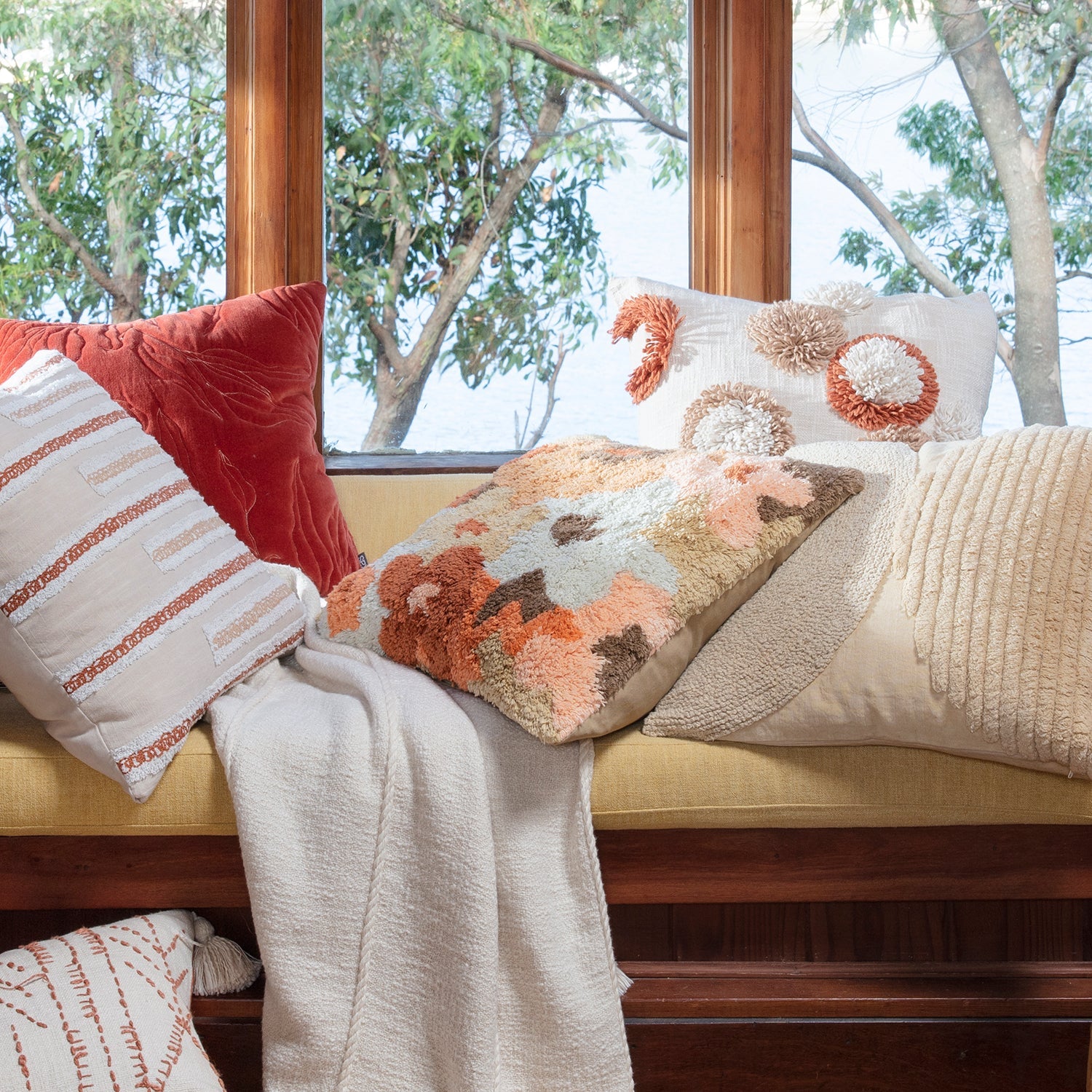 Flower Cushion CUSHION KAS AUSTRALIA 