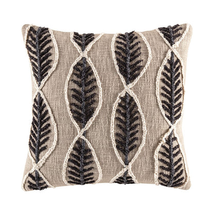 Fola Cushion CUSHION KAS AUSTRALIA Charcoal Square 50x50cm