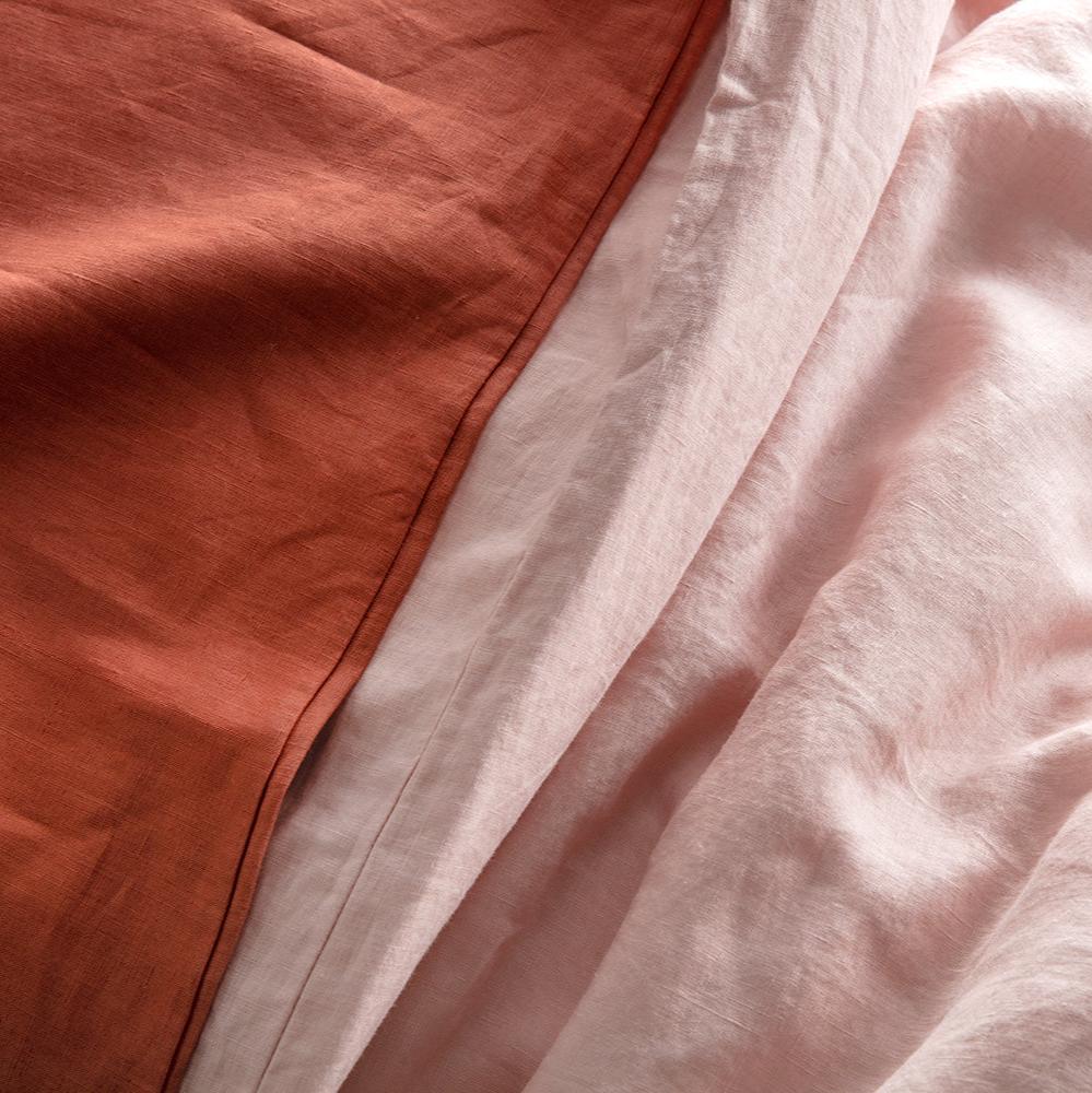 French Linen Blush Quilt Cover Set BED LINEN KAS AUSTRALIA 