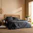 French Linen Charcoal Quilt Cover Set BED LINEN KAS AUSTRALIA Charcoal Queen 210x210cm + 2PC 48x73cm