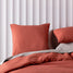 French Linen Clay Quilt Cover Set BED LINEN KAS AUSTRALIA 