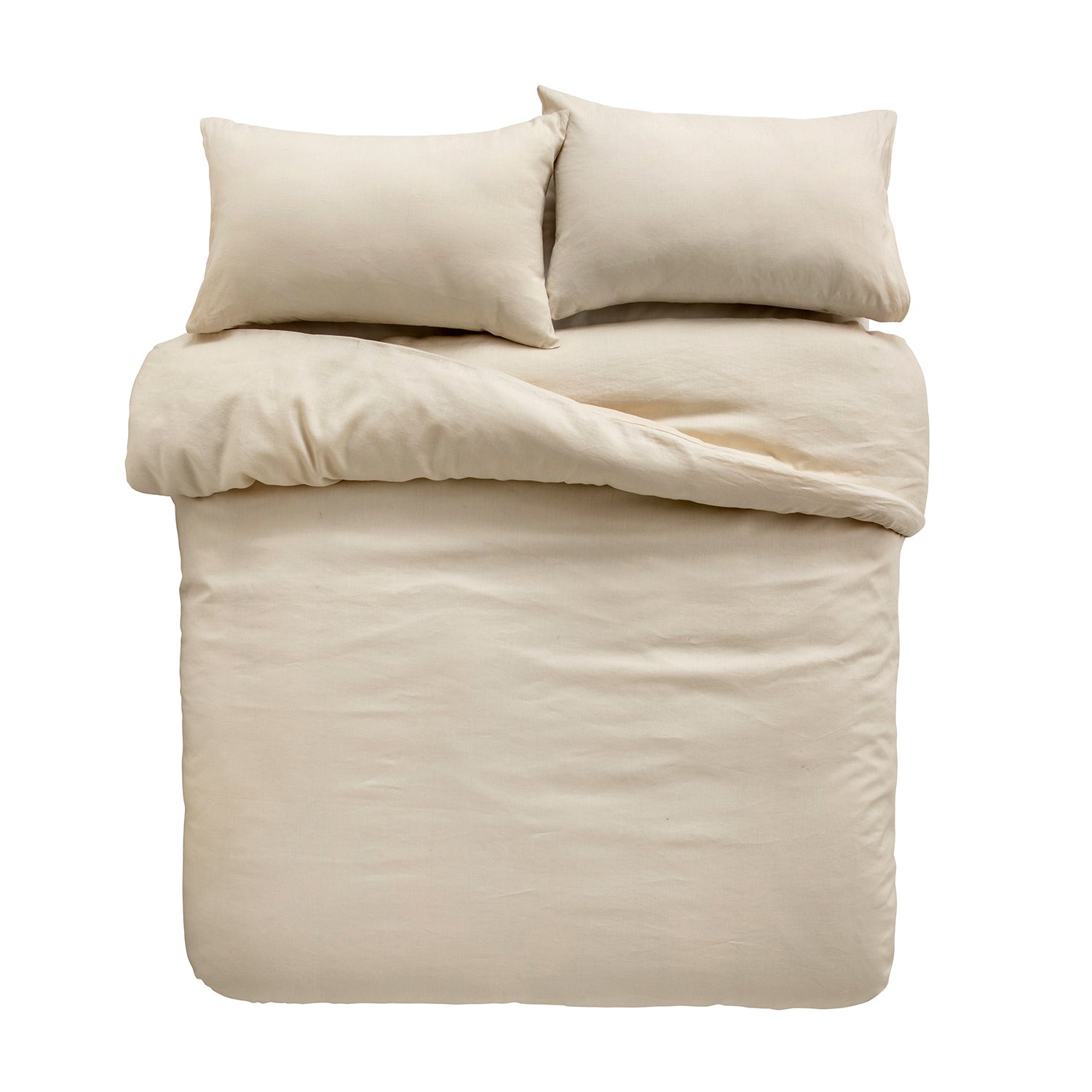 French Linen Oatmeal Quilt Cover Set BED LINEN KAS AUSTRALIA 