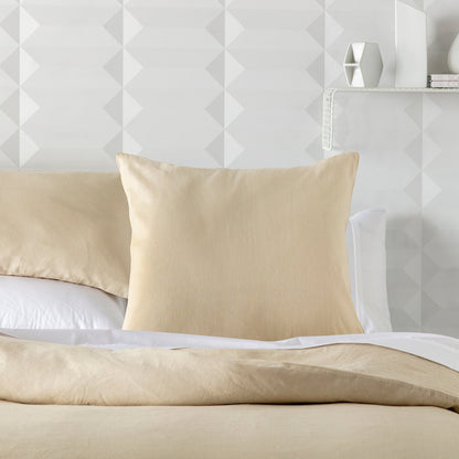 French Linen Oatmeal Quilt Cover Set BED LINEN KAS AUSTRALIA 