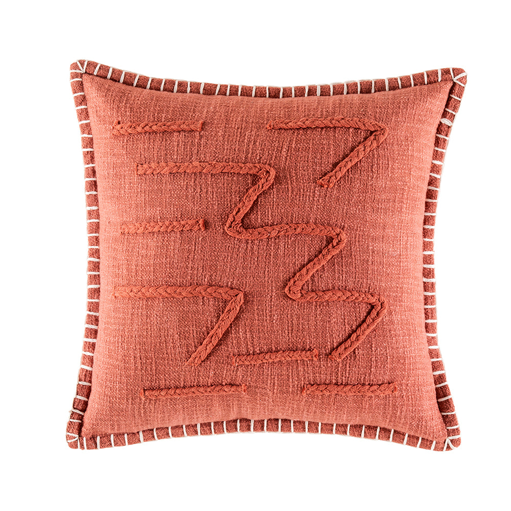 Hunter Cushion Cushion KAS AUSTRALIA Rust Square 50x50cm