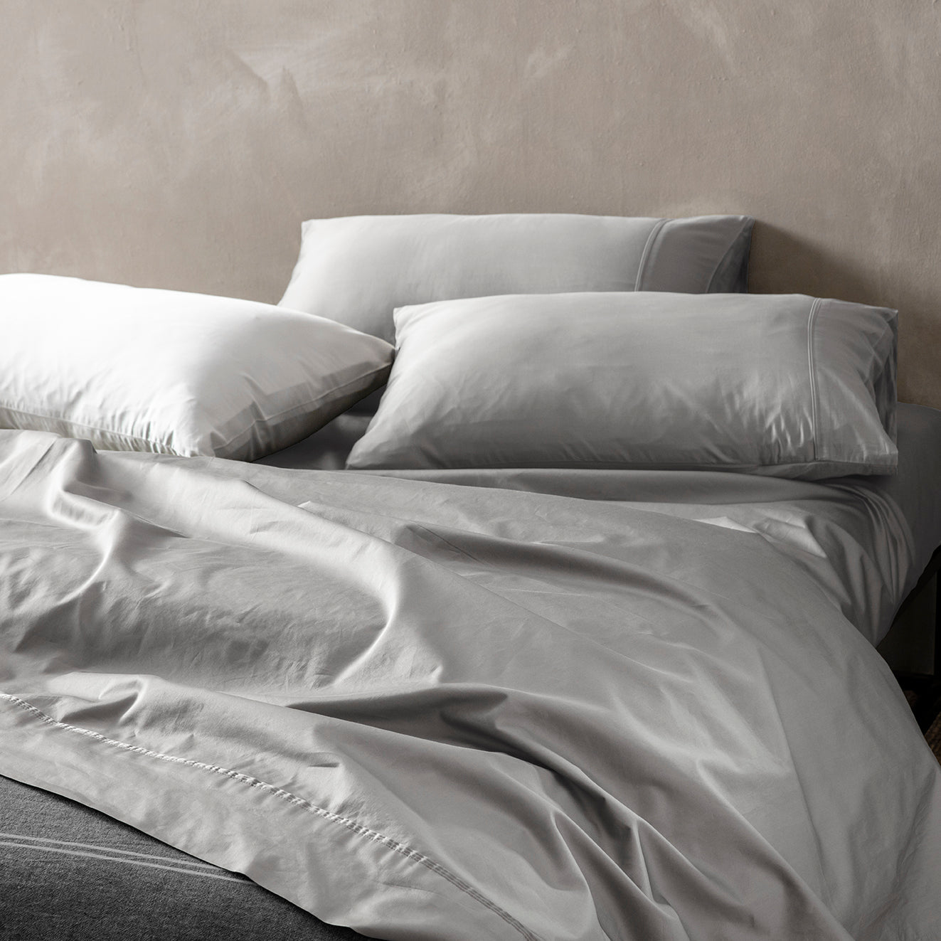 Kas Grey Sheet Set SHEET SET KAS AUSTRALIA 