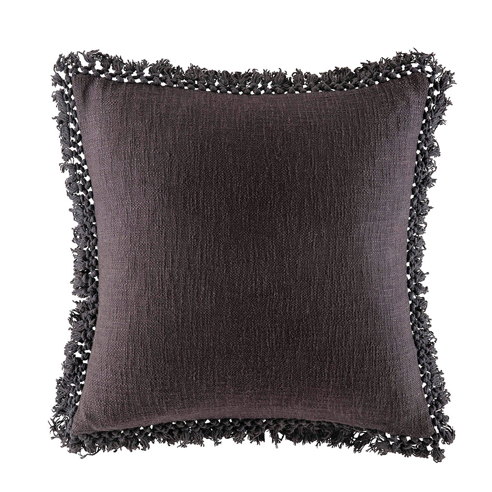 Leonie Square Cushion Cushion KAS AUSTRALIA Black Square 50x50cm