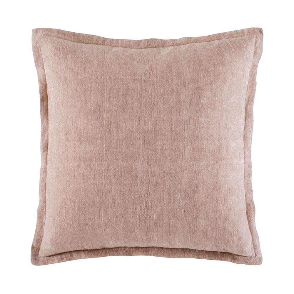 Linen Cushion CUSHION KAS AUSTRALIA Blush Square 50x50+2cm