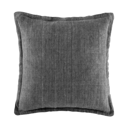 Linen Cushion CUSHION KAS AUSTRALIA Grey Square 50x50+2cm