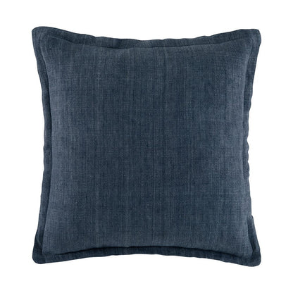 Linen Cushion CUSHION KAS AUSTRALIA Indigo Square 50x50+2cm