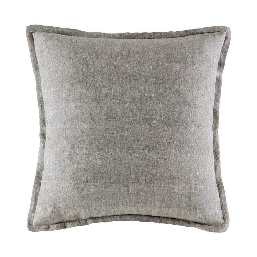 Linen Cushion CUSHION KAS AUSTRALIA Soft Grey Square 50x50+2cm
