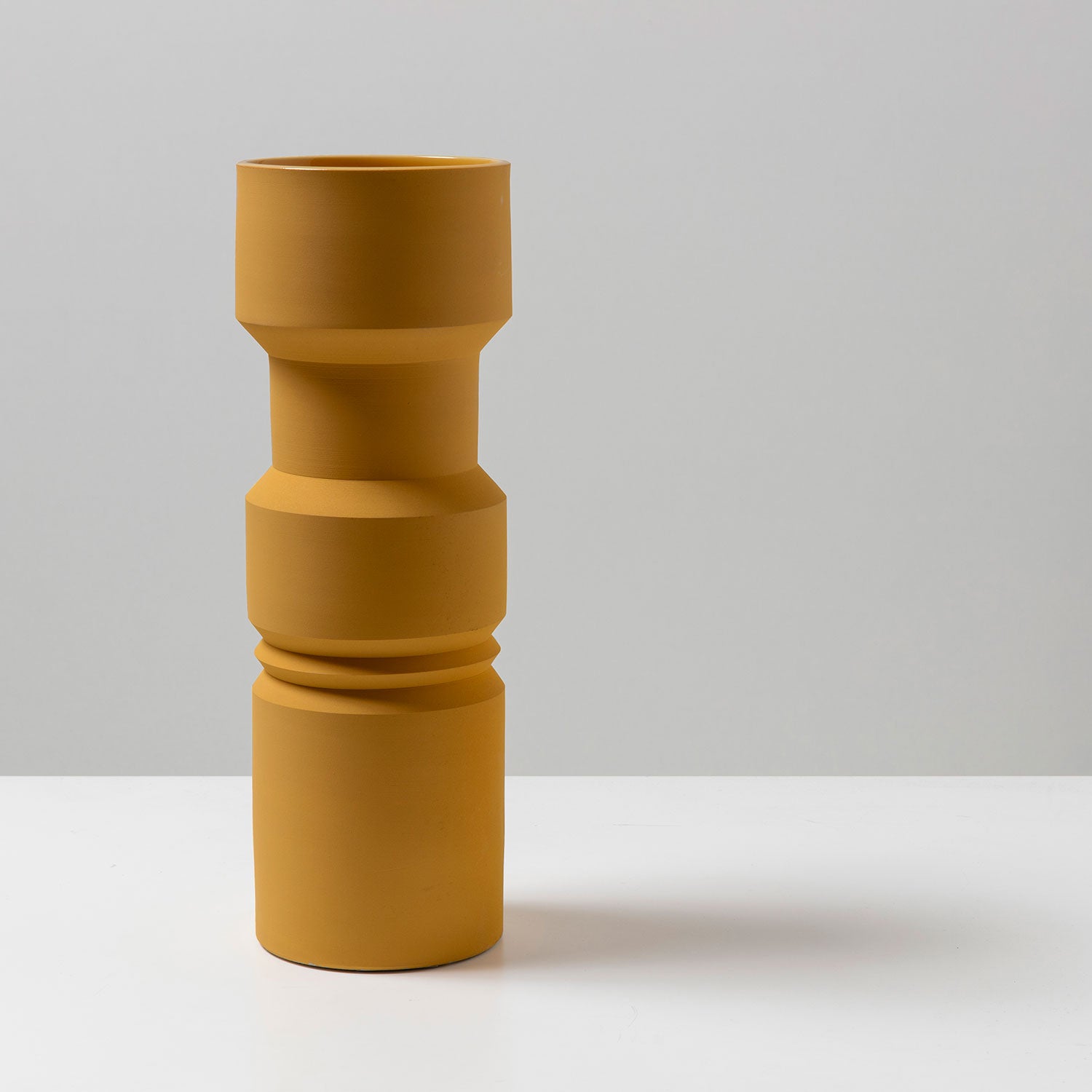 Miami Vase DECORATOR BEN DAVID BY KAS Mustard One Size 13x13x39cm