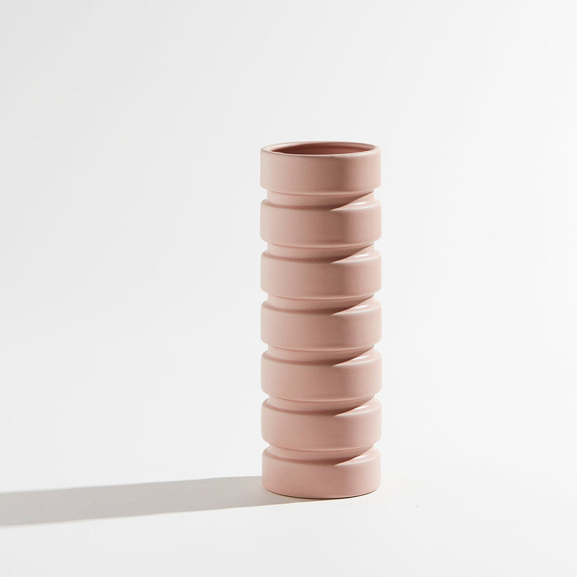 Mima Vase DECORATOR BEN DAVID BY KAS Blush One Size 12.5x12.5x32.5cm