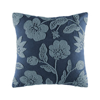 Malia Navy Cushion Cushion KAS AUSTRALIA Navy Square 50x50 cm