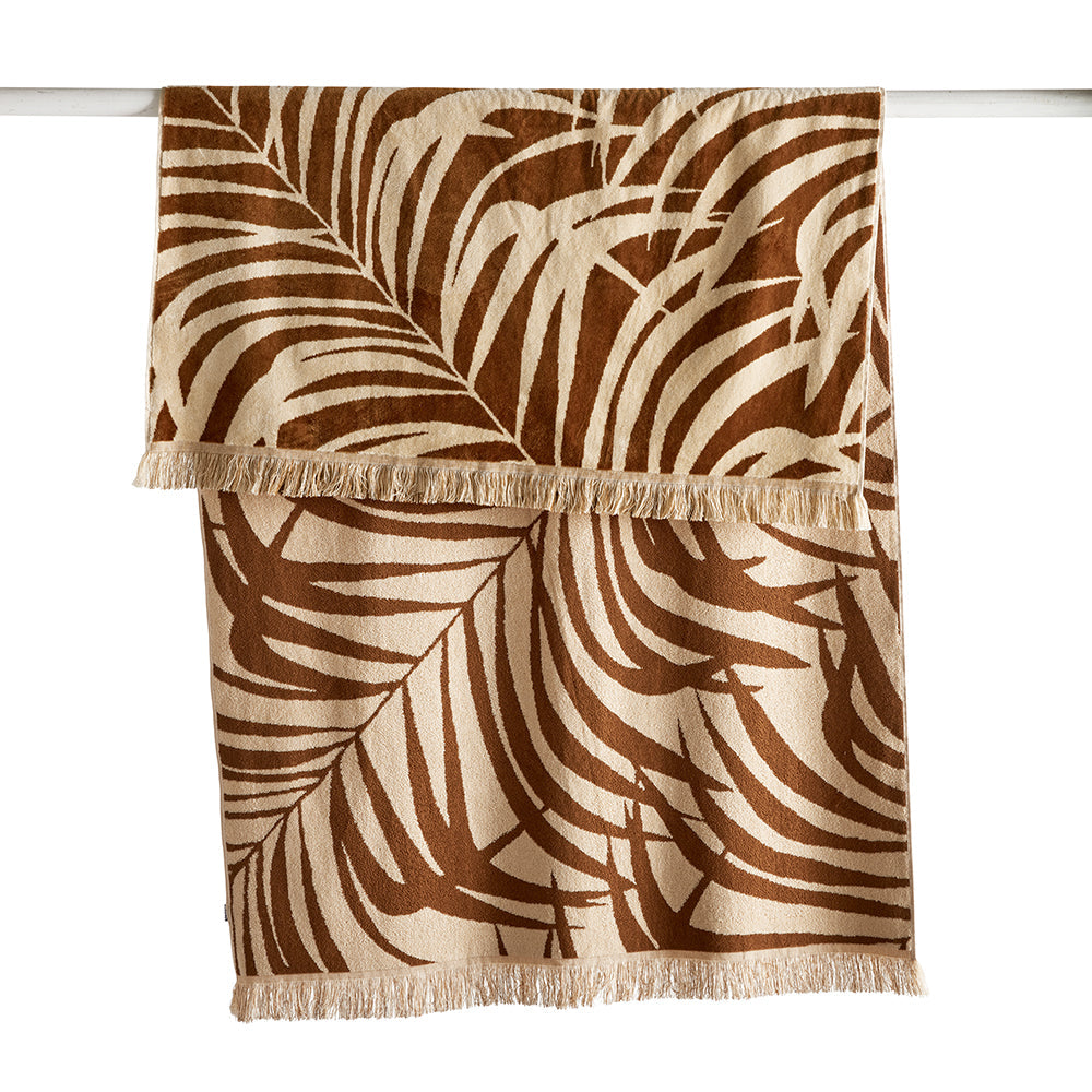 Mandalay Beach Towel BEACH TOWEL KAS AUSTRALIA Toffee Rectangle 100x180CM