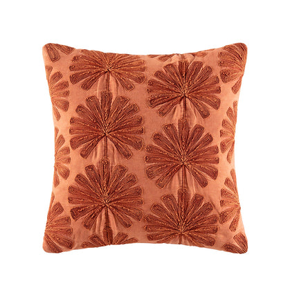 Palma Cushion Cover Cushion KAS AUSTRALIA Rust Square 50x50cm