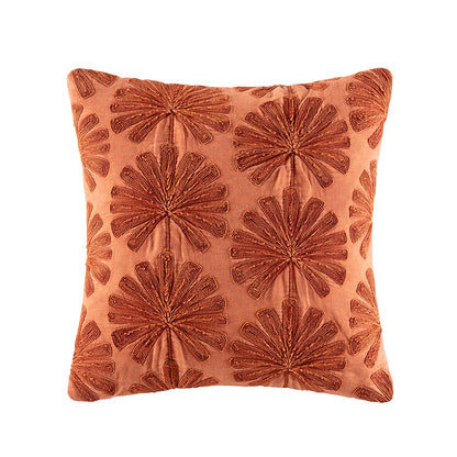 Palma Cushion Cover Cushion KAS AUSTRALIA Rust Square 50x50cm
