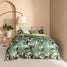 Pario Quilt Cover Set BED LINEN HARRIS SCARFE Green Queen 210X210CM + 2PC 48X73CM