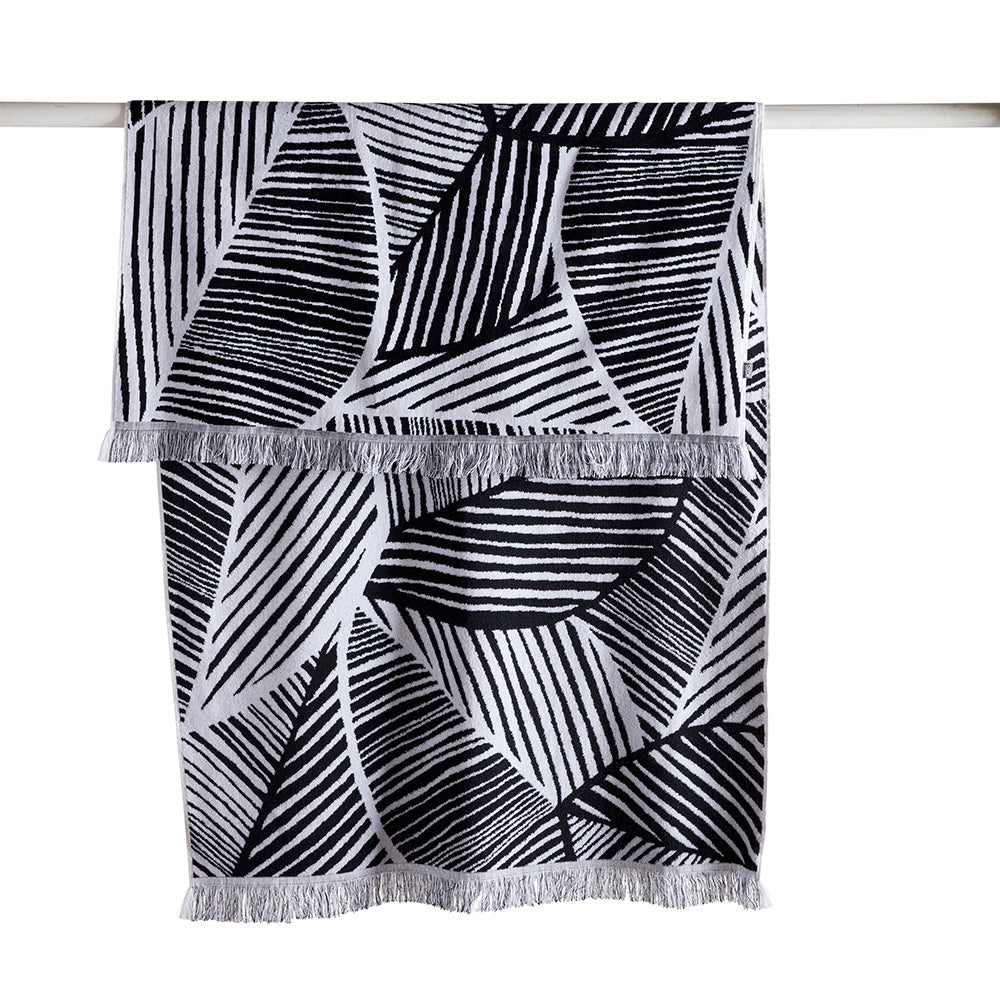 Sonali Beach Towel BEACH TOWEL KAS AUSTRALIA Black Rectangle 100x180CM