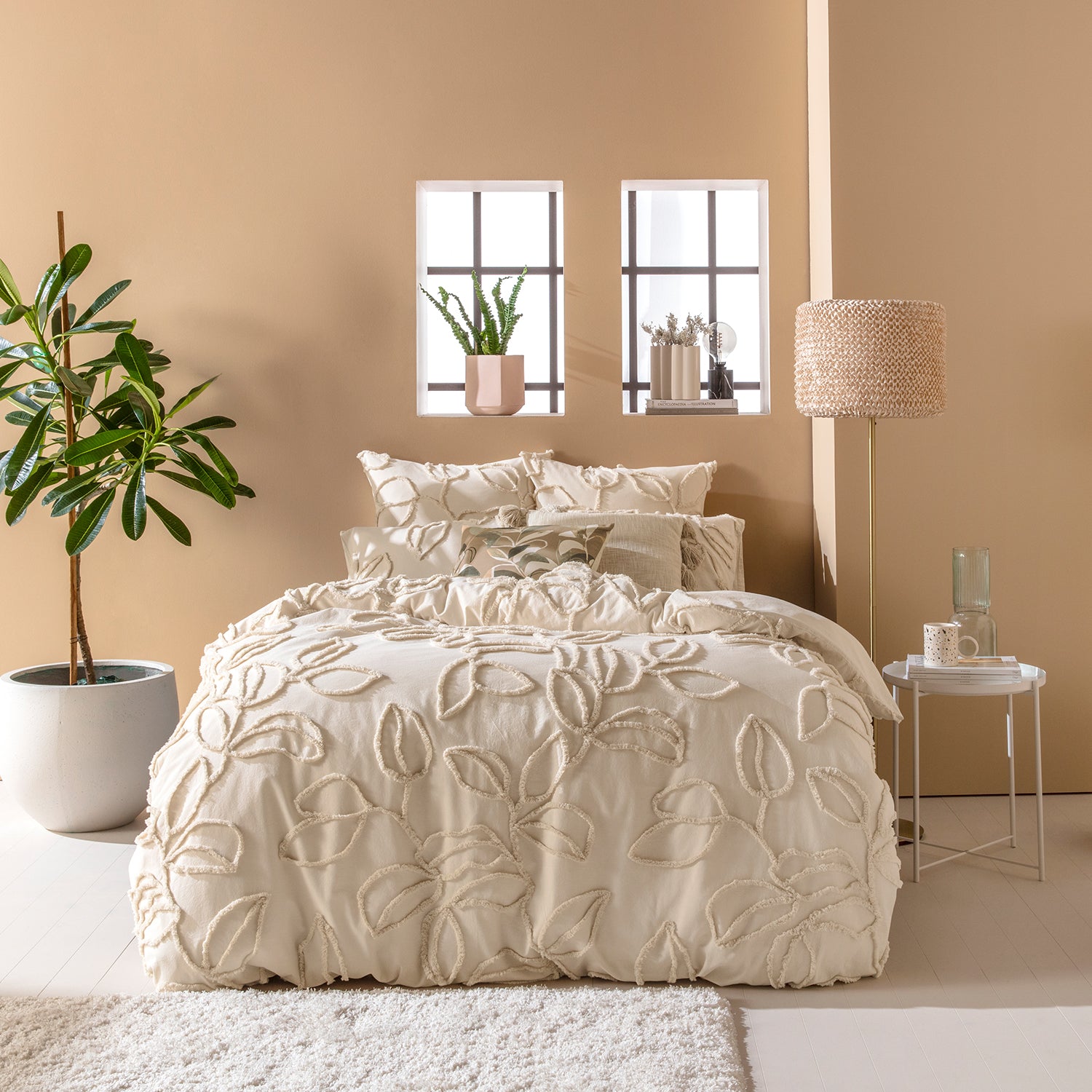 Sorrel Natural Quilt Cover Set BED LINEN KAS AUSTRALIA Natural Double 180X210CM + 2PC 48X73CM