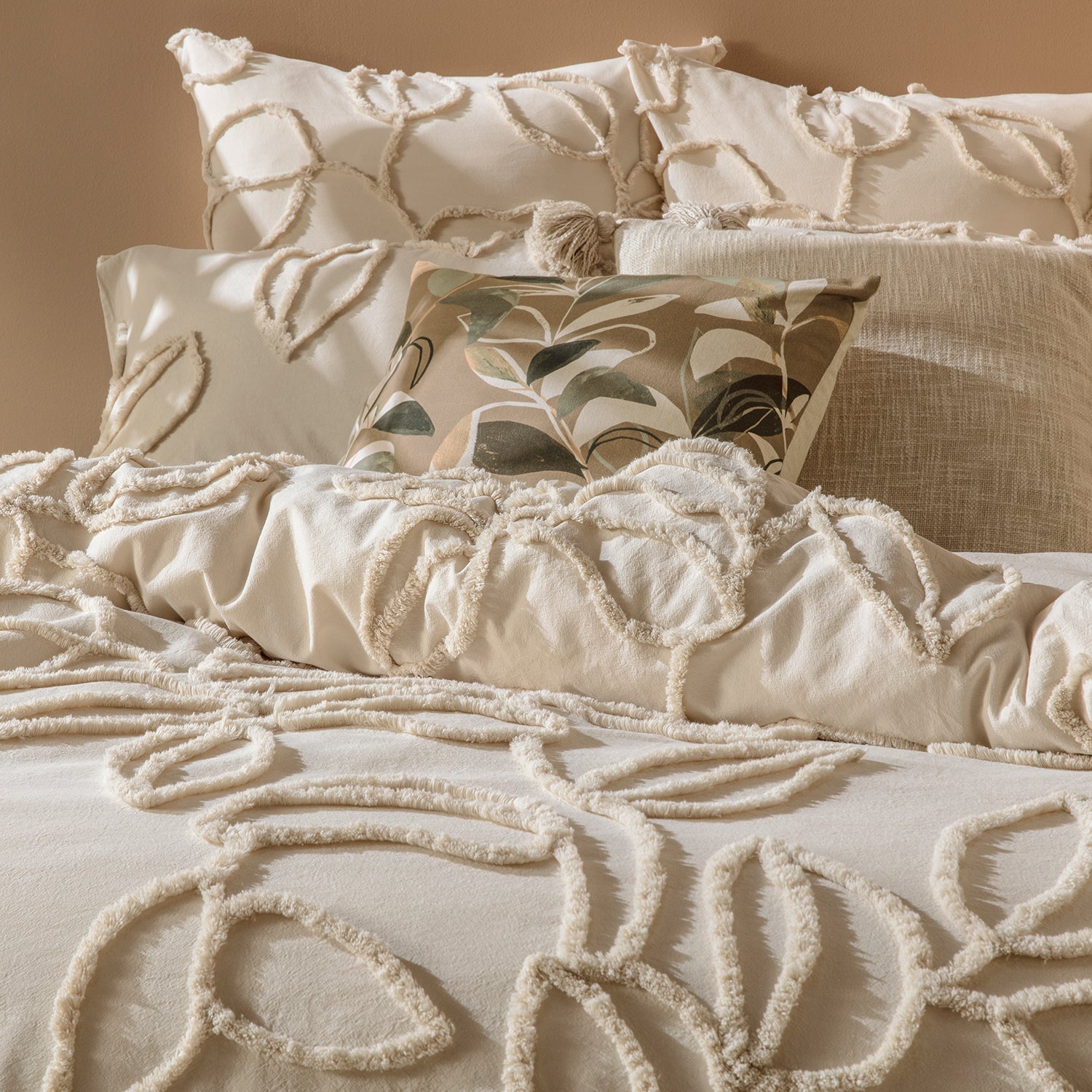 Sorrel Natural Quilt Cover Set BED LINEN KAS AUSTRALIA 