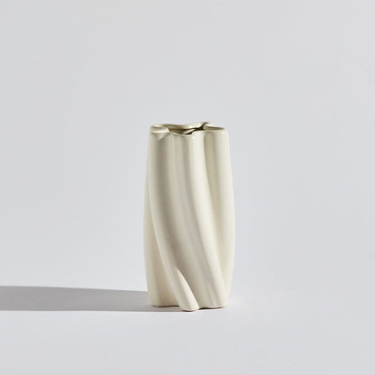 Swirl Vase Small CERAMIC VASE Ben David by KAS White Small 12.5x12.5x23