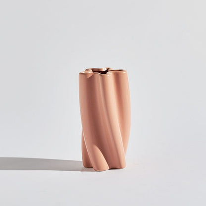 Swirl Vase Small CERAMIC VASE Ben David by KAS Pink Small 12.5x12.5x23