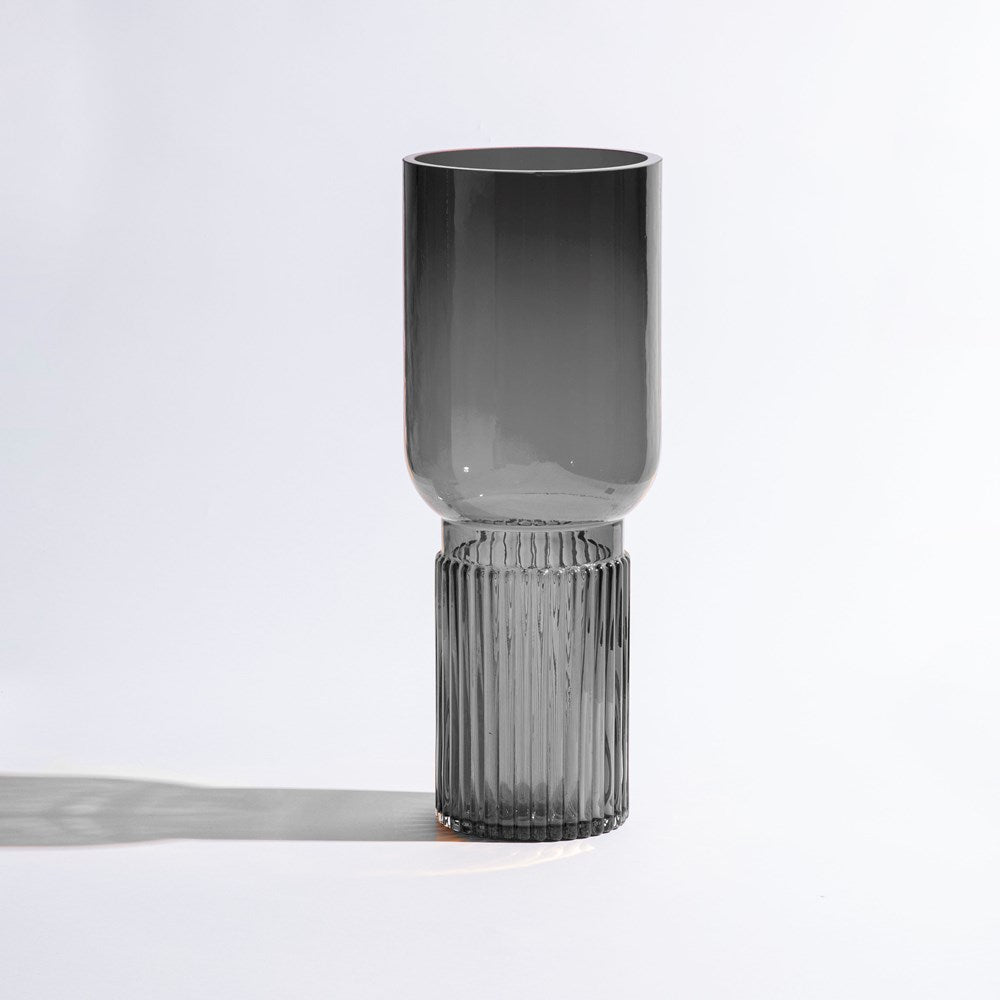 TORCH VASE Glassware Ben David by KAS Cool Grey One Size 14x14x36cm
